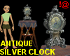 !@ Antique silver clock