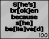 100 x Because