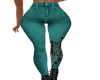 S!TealBlackRoseJeansRL