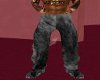 Grey wolf fur pants