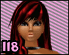 I18 black and red hair
