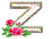 Z WITH ROSES AND GLITTER