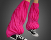 neon pink leg warmers