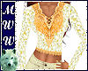 Yellow Roses n Lace Top