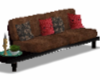 Brown couch w/poses