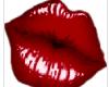 Shiny Red Kiss Lips