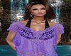 S/~Purple Sheer Lace Top
