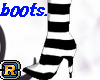 BlacknWhite Stripe Boots