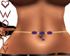 Belly chain gold purple