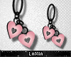 L: Heart Earrings F P 