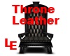 Leather throne chair
