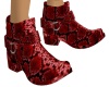 Red Snake Skin Boots