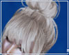 bun n bangs - blonde