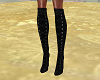 Black Laceup Tall Boot