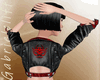 Hot Red Leather Biker dr