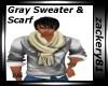 Gray Sweater & Scarf