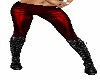 RED PANTS/BLACK BOOTS
