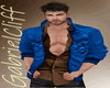 Hot leather blue jacket