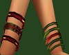 Set bracelete red/green