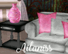 Pink-Gray Sofa