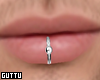Silver Lip Piercing