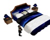 BLUE CUDDLE BED W/POSES