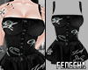 冯 Demin Dress Black