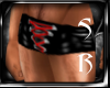 MALE PVC BOTTOMS BLK RED