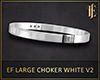 EF Large Choker White V2