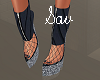 Blk Zip Up Heels
