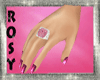 Diamond pink ring