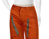 Orange zip jeans