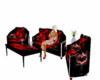 Blk Heart couch set
