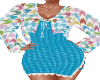 Ami-Teal/Multi Dress