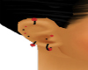 Multi.Red&Blk Earring(R)
