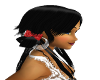 {DS}black hair red bow
