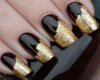 Black Gold Nails