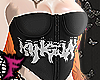 ♡ Black leather corset