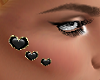 Black /Gold Face Hearts