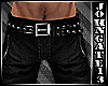 Blk Studs Belted Pants