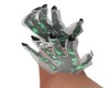 Skull Hands Green Bones