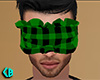 Green Sleep Mask Plaid M