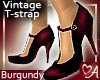 Vintage TStrap Burgundy