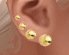 Gold Ball Earrings Set