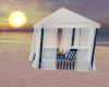couple beach cabana