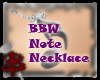 [B20] BBW Note Necklace