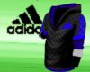 blue/black adidas hoody