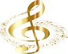 Gold Music Note
