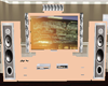 Peach T.V and Stereo Set