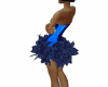 dk blue feather dress